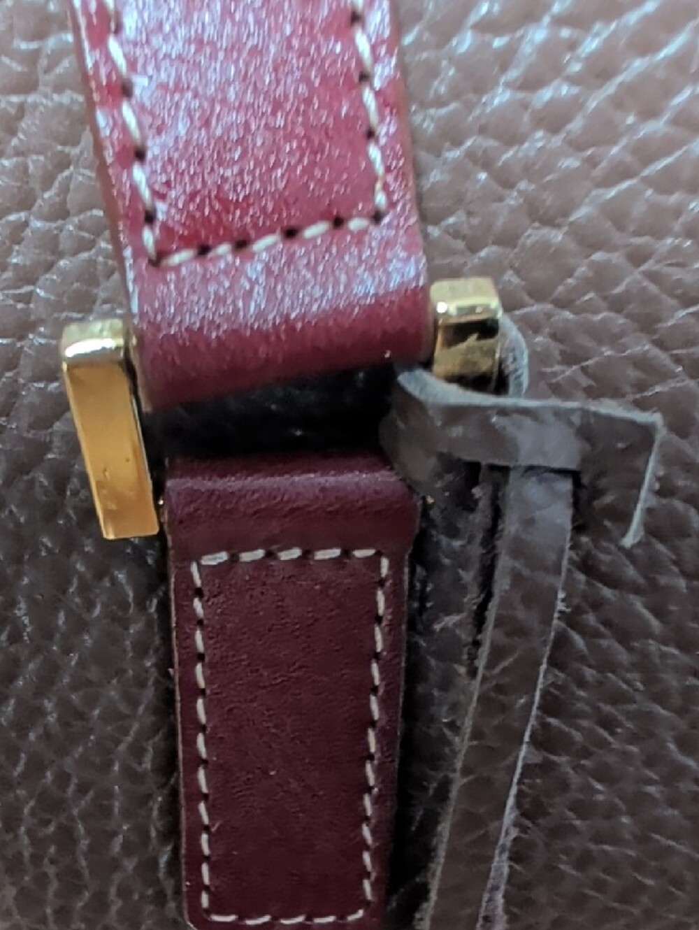 Dooney & Bourke ???? Brown Satchel with Chocolate Brown Trim and Gold Hardware - Picture 8 of 16